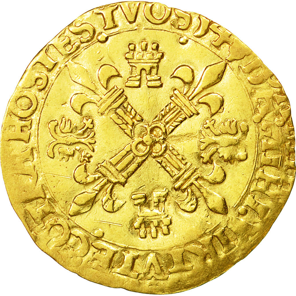 Coin, Spanish Netherlands, BRABANT, Charles Quint, Ecu d'or, 1554, Anvers