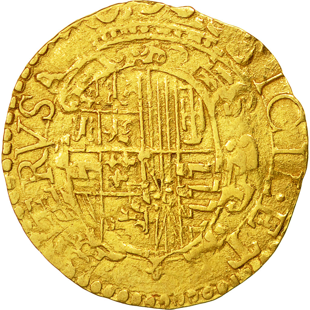 Coin, ITALIAN STATES, Philip II, Scudo, Undated, Naples, EF(40-45), Gold