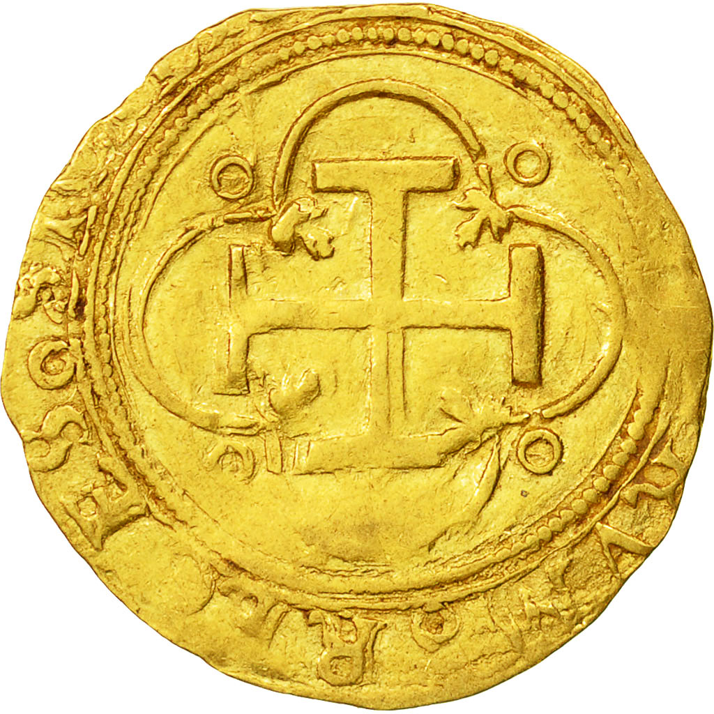 Espagne, Jeanne et Charles, Escudo, Seville, TB+, Or