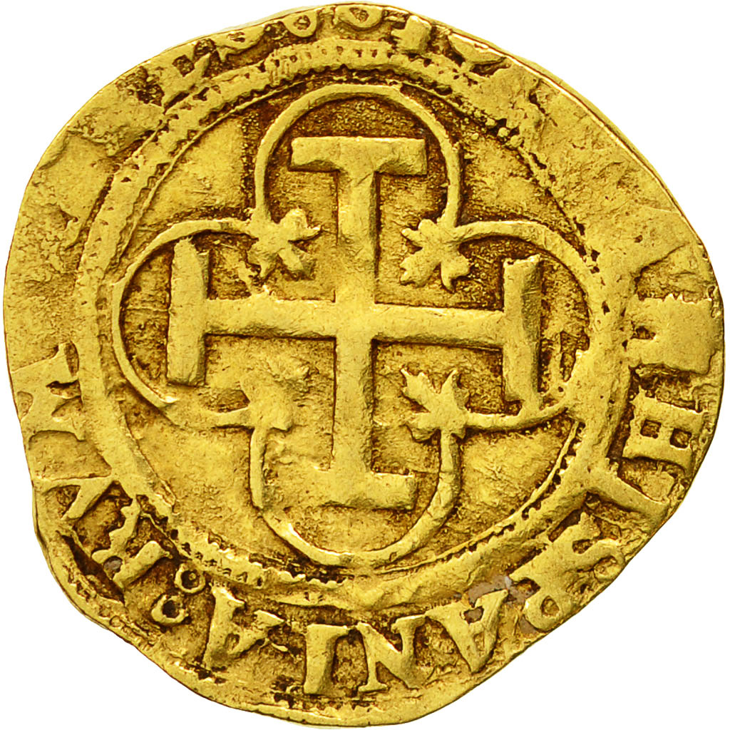 Coin, Spain, Jeanne et Charles, Escudo, Seville, EF(40-45), Gold