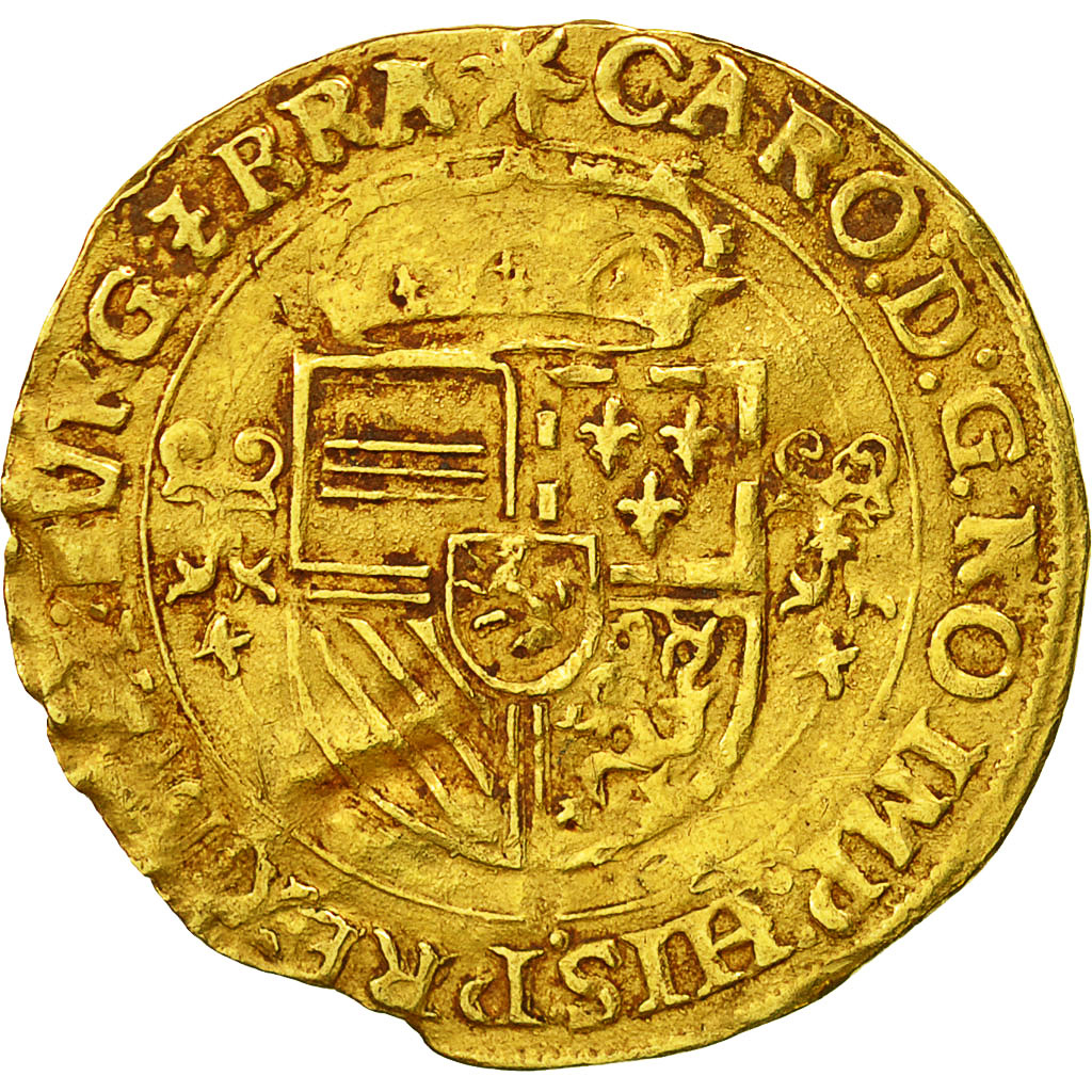 Coin, Spanish Netherlands, BRABANT, Charles Quint, Ecu d'or, 1543, Anvers
