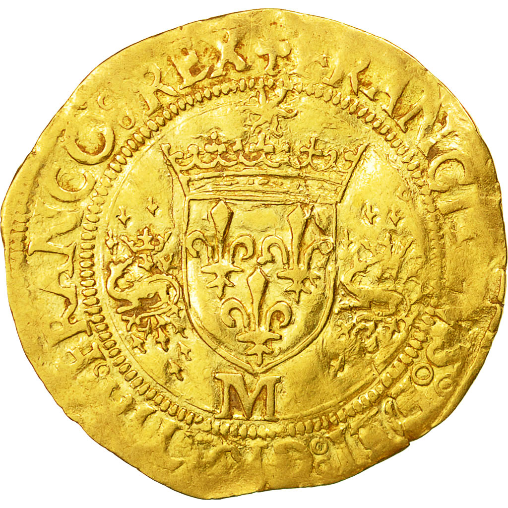 Münze, Frankreich, François Ier, Ecu d'or aux Salamandres, Ecu d'or, Toulouse