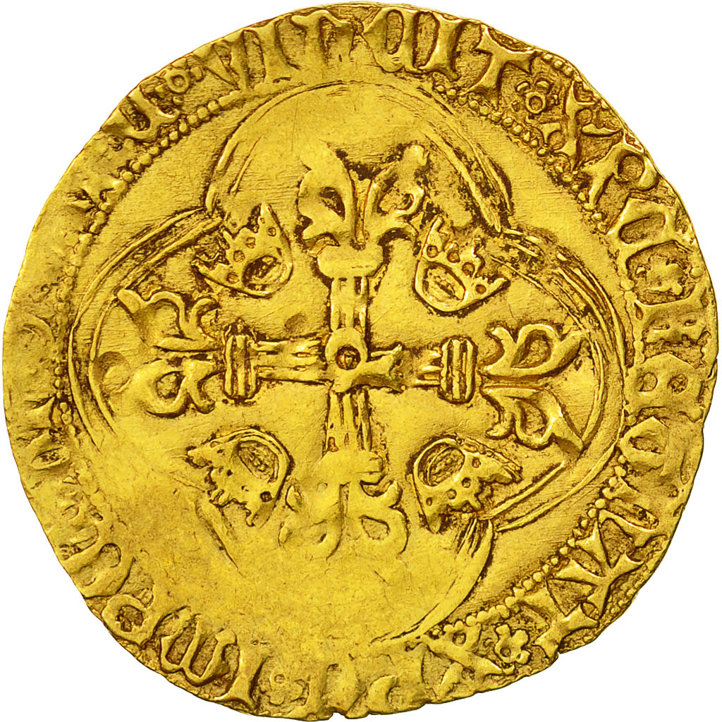 Moneda, Francia, Louis XI, Ecu d'or, Perpignan, BC+, Oro, Duplessy:539A