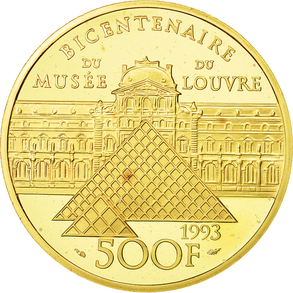 Monnaie, France, Mona Lisa, 500 Francs, 1993, Paris, SPL, Or, KM:1024