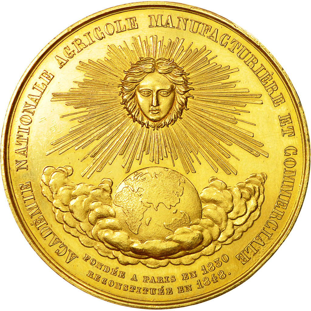 Frankreich, Medal, Académie Agricole Manufacturière, 1862, VZ, Gold