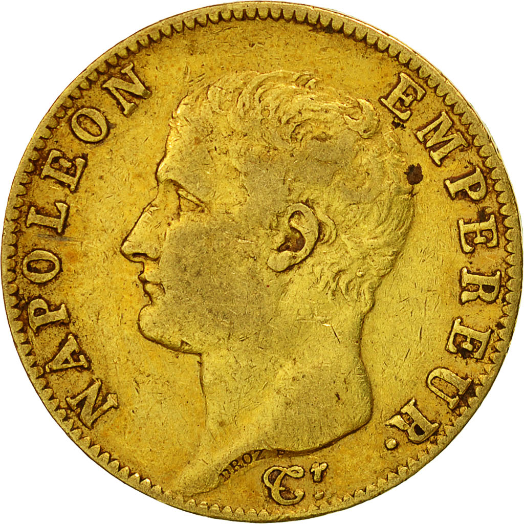 Moneda, Francia, Napoléon I, 20 Francs, AN 13, Paris, BC+, Oro, KM:663.1