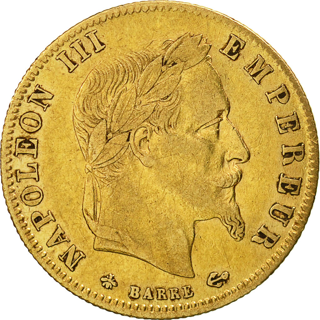 France, Napoleon III, 5 Francs, 1865, Paris, TTB, Or, KM:803.1