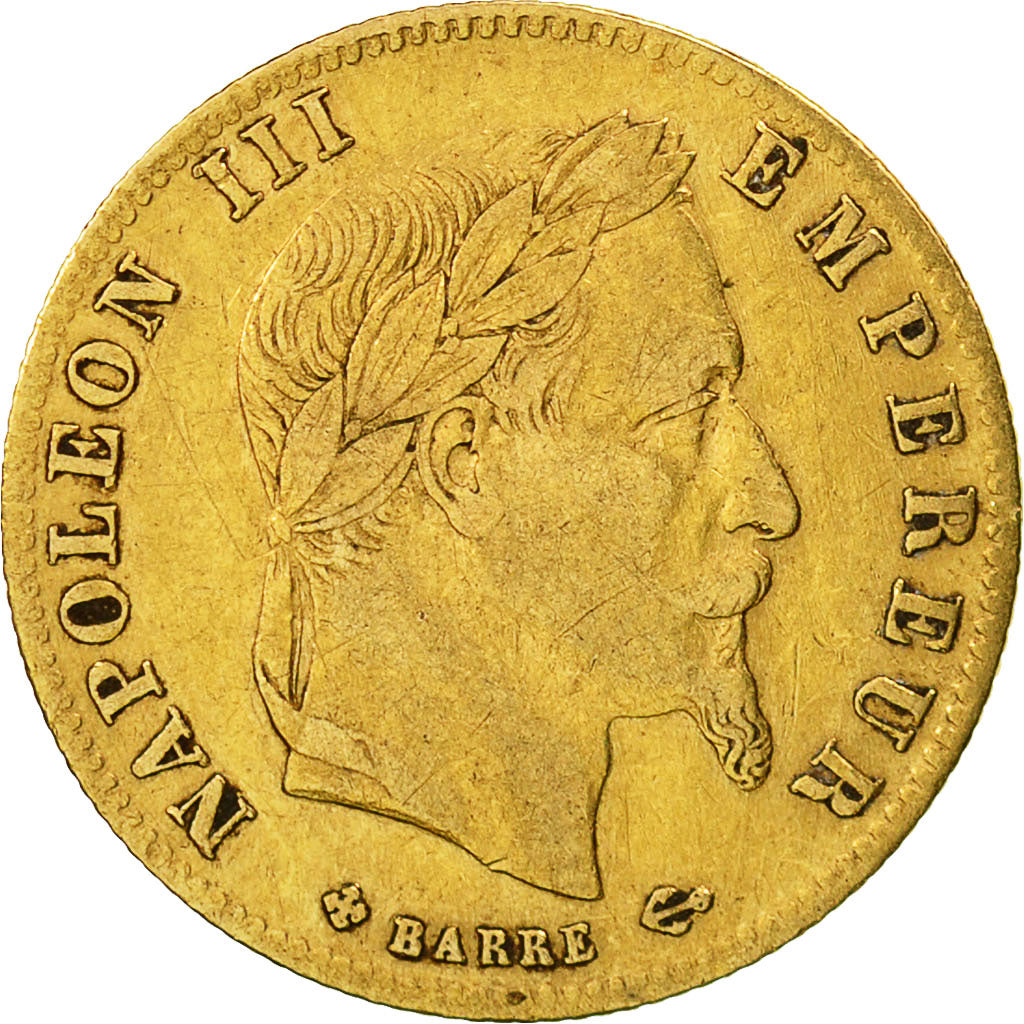 Coin, France, Napoleon III, Napoléon III, 5 Francs, 1865, Strasbourg