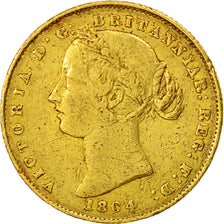 Münze, Australien, Victoria, Sovereign, 1864, Sydney, S+, Gold, KM:4