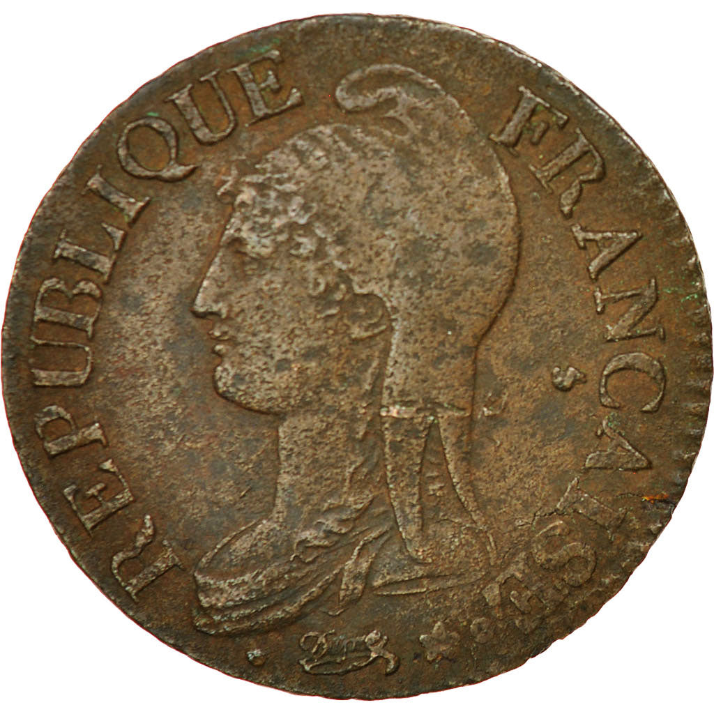 Coin, France, Dupré, 5 Centimes, AN 5, Metz, EF(40-45), Bronze, KM:640.2