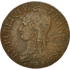 Coin, France, Dupré, 5 Centimes, AN 5, Metz, EF(40-45), Bronze, KM:640.2