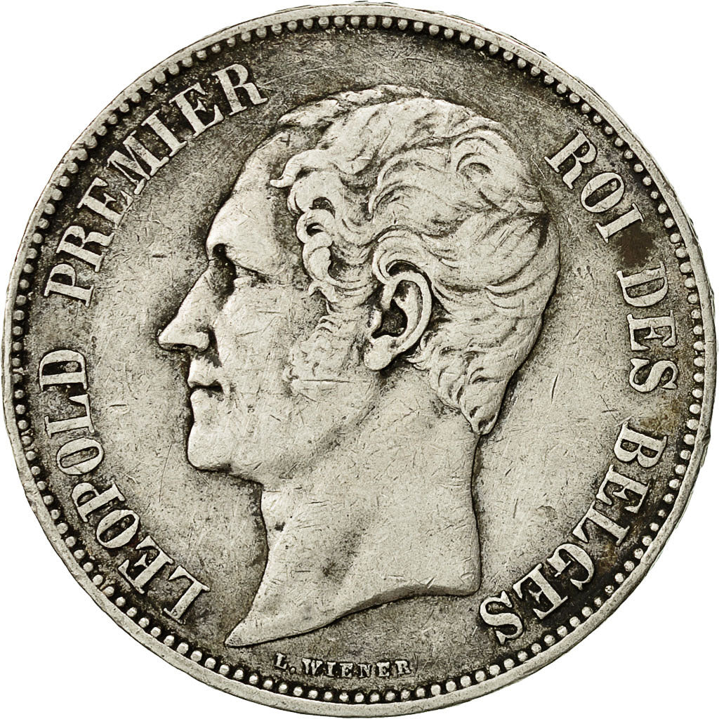 Belgium, Leopold I, 5 Francs, 5 Frank, 1852, VF(30-35), Silver, KM:17