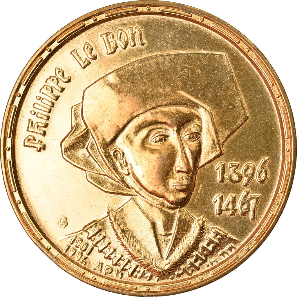 France, Medal, 3 Euro de Dijon, Philippe le Bon, 1996, AU(55-58)