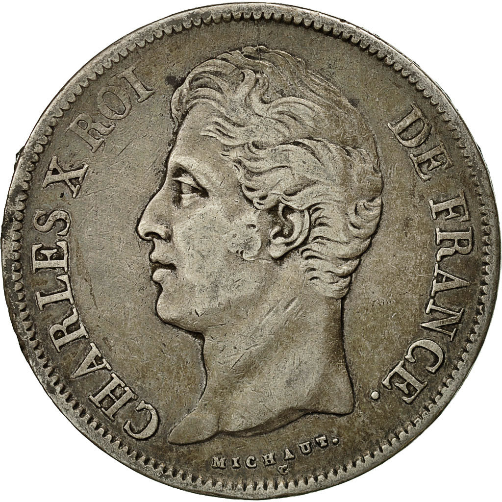 Coin, France, Charles X, 5 Francs, 1829, Lille, VF(30-35), Silver, KM:728.13