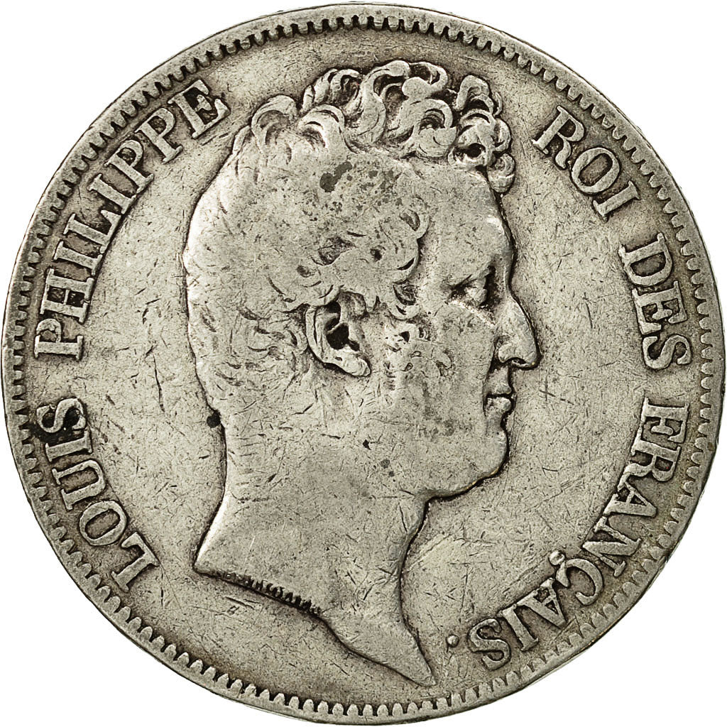 Coin, France, Louis-Philippe, 5 Francs, 1830, Paris, VF(20-25), Silver