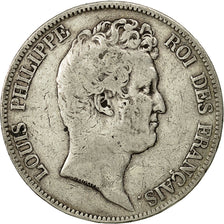 Münze, Frankreich, Louis-Philippe, 5 Francs, 1830, Paris, S, Silber, KM:735.1