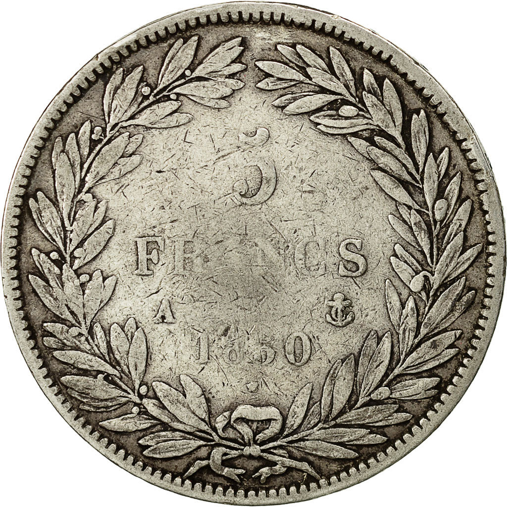 Coin, France, Louis-Philippe, 5 Francs, 1830, Paris, VF(20-25), Silver