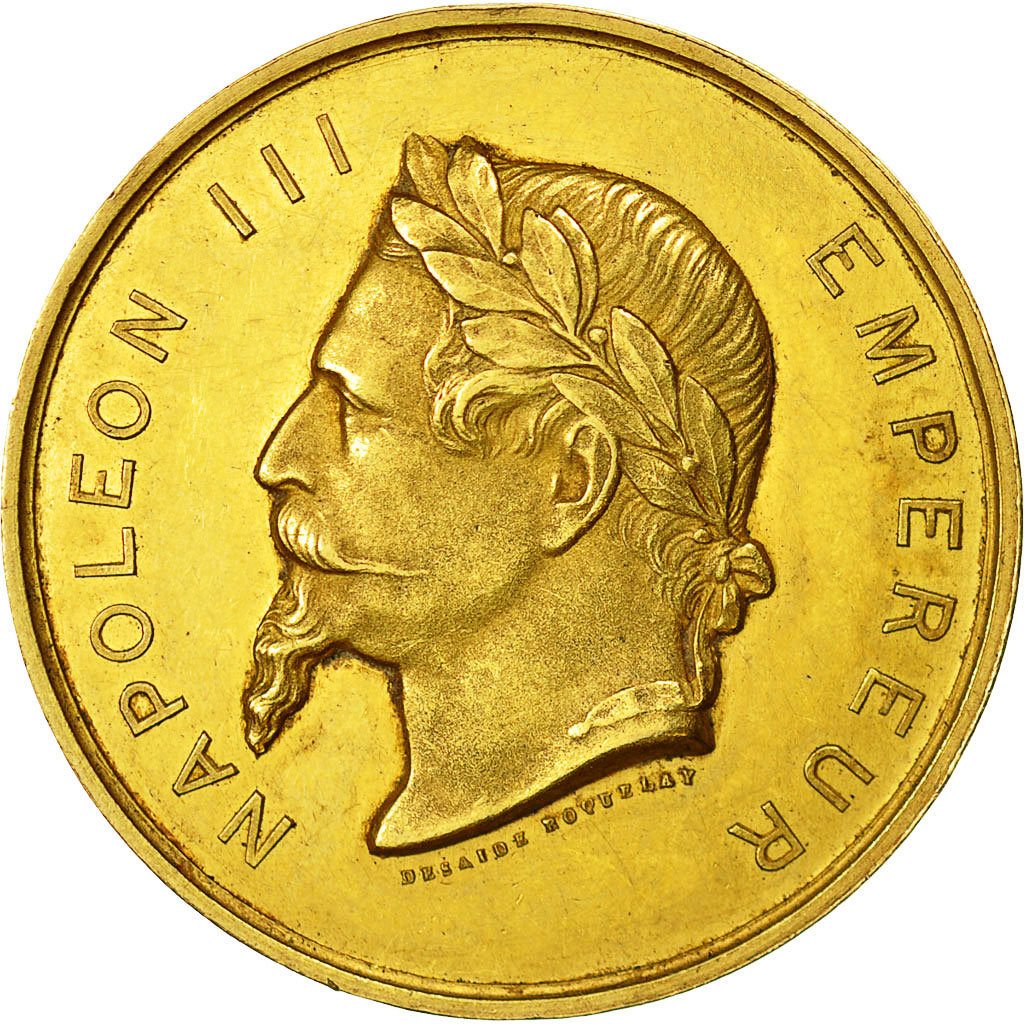 France, Medal, Napoléon III - Comice Agricole de Montdidier, Desaide