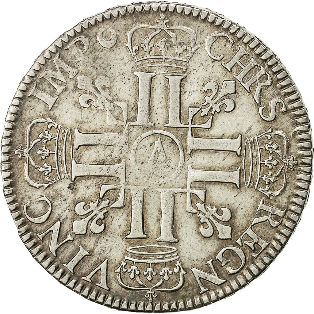 Moneda, Francia, Louis XIV, Écu aux 8 L, Ecu, 1690, Paris, MBC, Plata