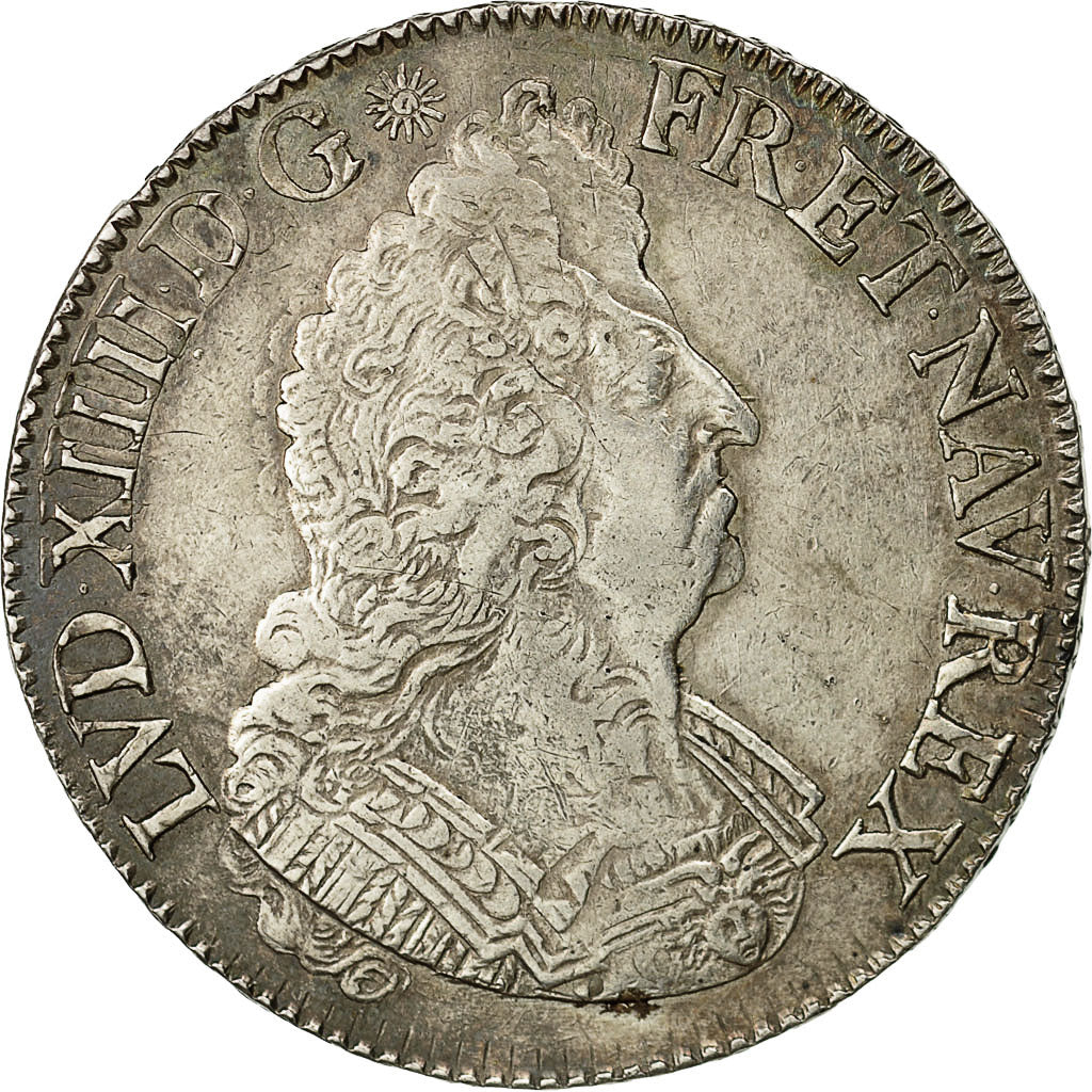 France, Louis XIV, Écu aux palmes, Ecu, 1695, Paris, TTB, Argent, KM:298.1