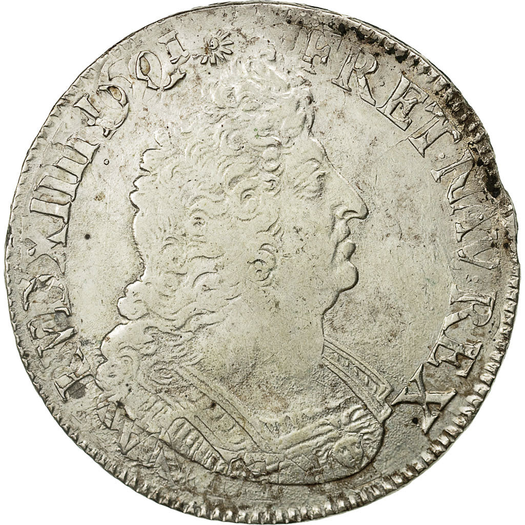 Monnaie, France, Louis XIV, Écu aux palmes, Ecu, 1693, Paris, TB+, Argent