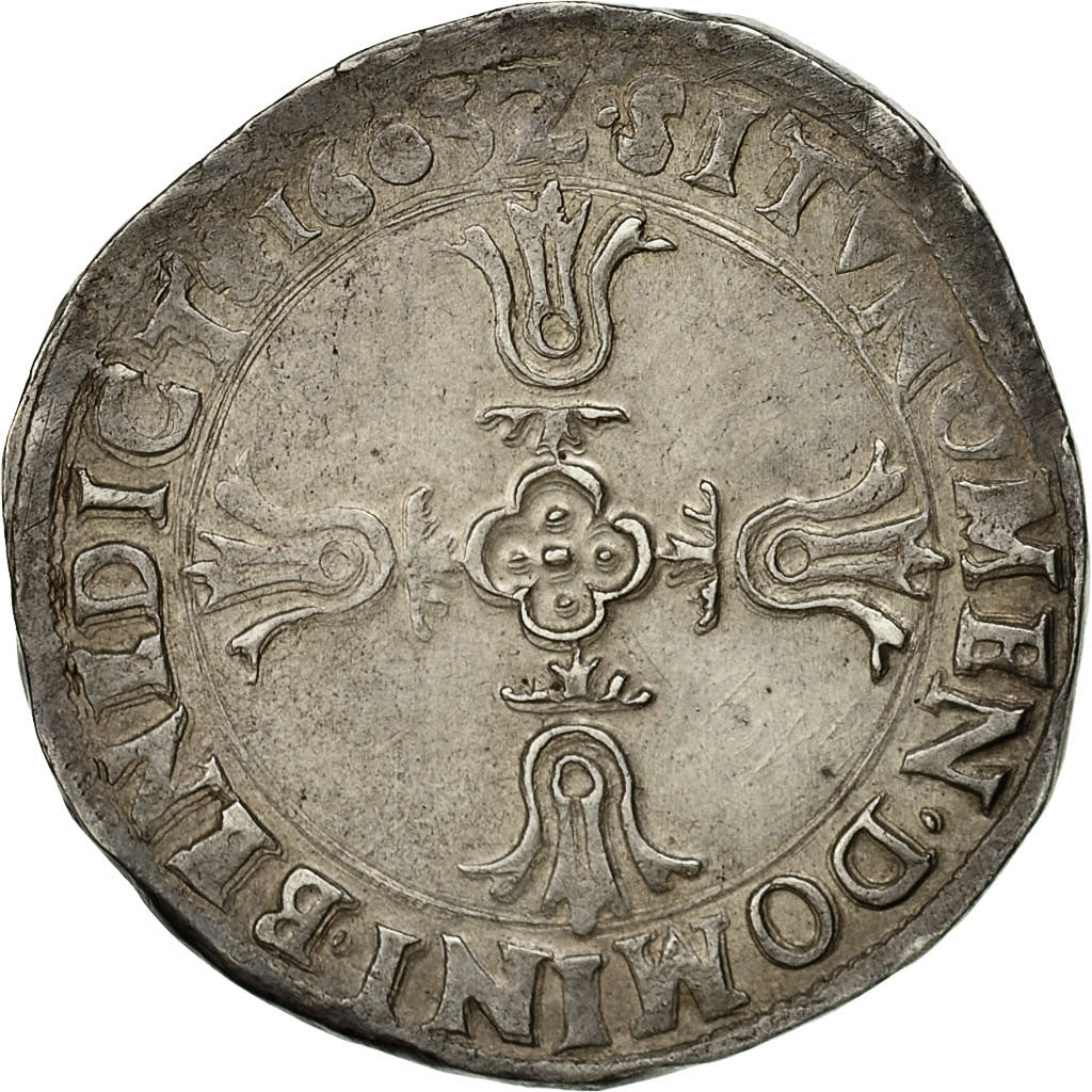 Munten, Frankrijk, Henri IV, 1/4 Ecu, 1603, Grenoble, ZF+, Zilver, KM:30