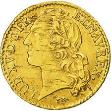 Moneta, Francia, Louis XV, Louis d'or au bandeau, Louis d'Or, 1754, Paris, SPL-