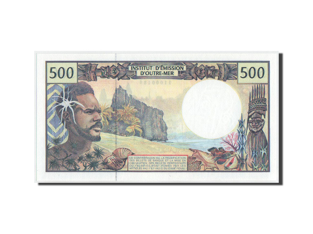 French Pacific Territories, 500 Francs, 1990, KM:1b.1, UNC