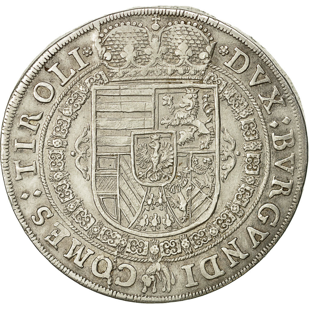 Austria, Leopold, Thaler, 1632, Hall, AU(50-53), Silver, KM:629.2