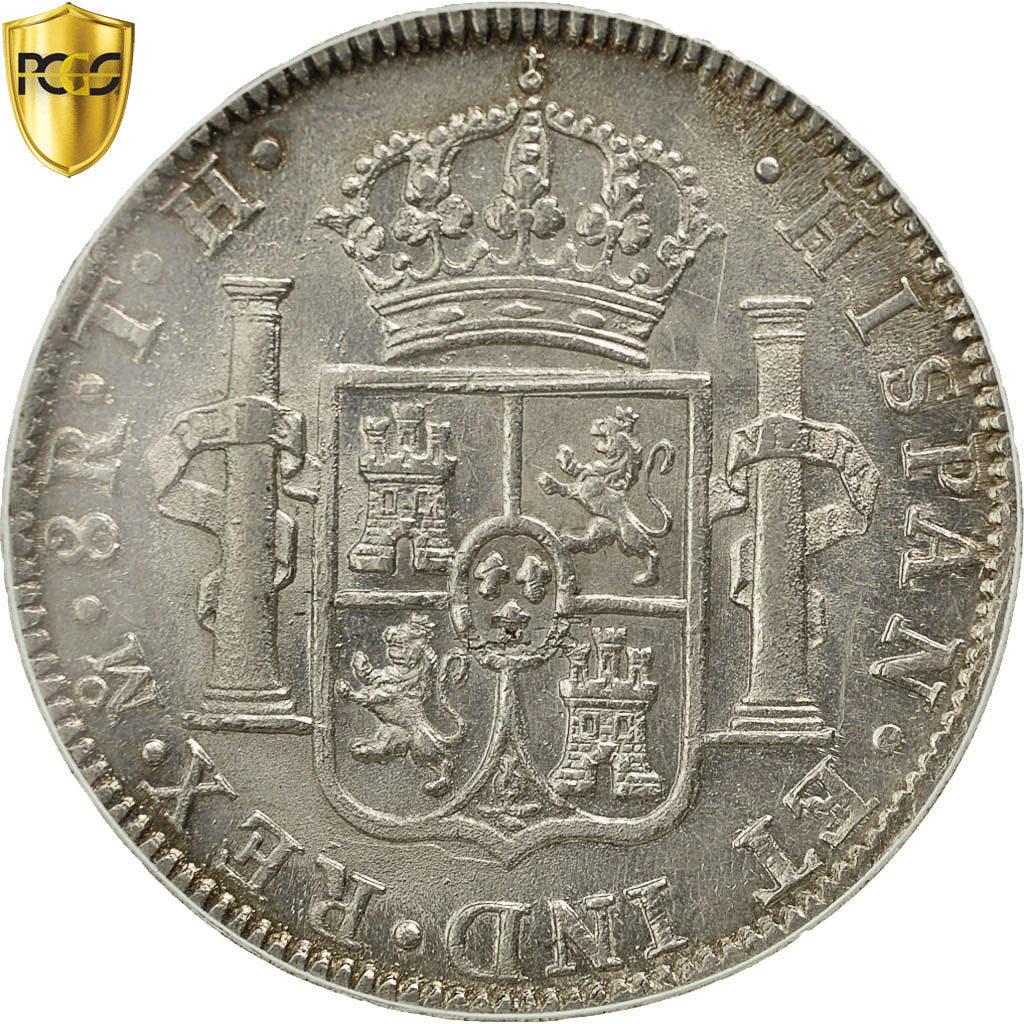 Coin, Mexico, Charles IV, 8 Reales, 1806, Mexico City, PCGS, Genuine, MS(60-62)