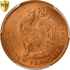 Monnaie, Cameroun, 50 Centimes, 1943, Pretoria, PCGS, MS65RD, FDC, Bronze, KM:6