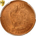 Moneda, Camerún, 50 Centimes, 1943, Pretoria, PCGS, MS65RD, FDC, Bronce, KM:6