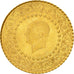 Turkey, 25 Kurush, 1968, MS(63), Gold, KM:870