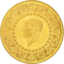Turkey, 50 Kurush, 1968, AU(55-58), Gold, KM:871