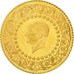 Turkey, 50 Kurush, 1968, AU(55-58), Gold, KM:871