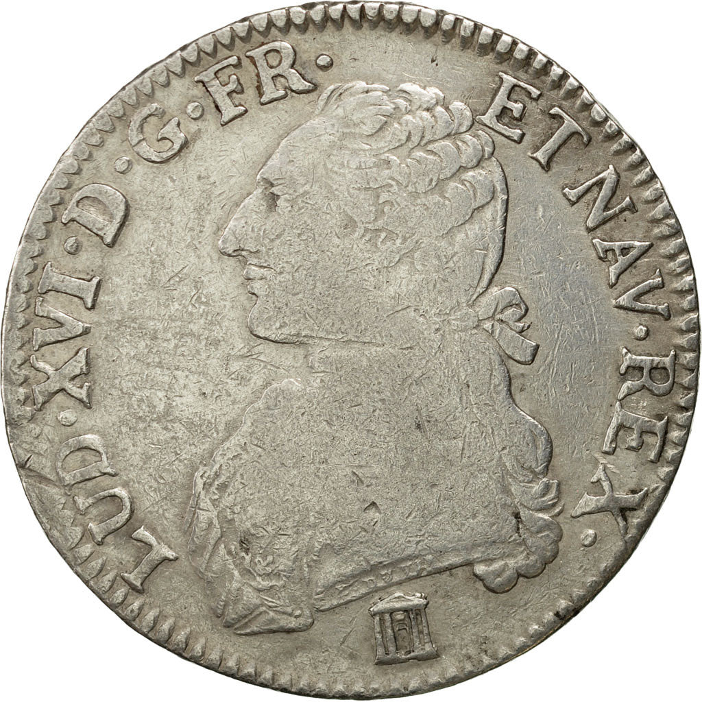 Francia, Louis XVI, Écu aux branches d'olivier, 1785, Bordeaux, BC+, KM:564