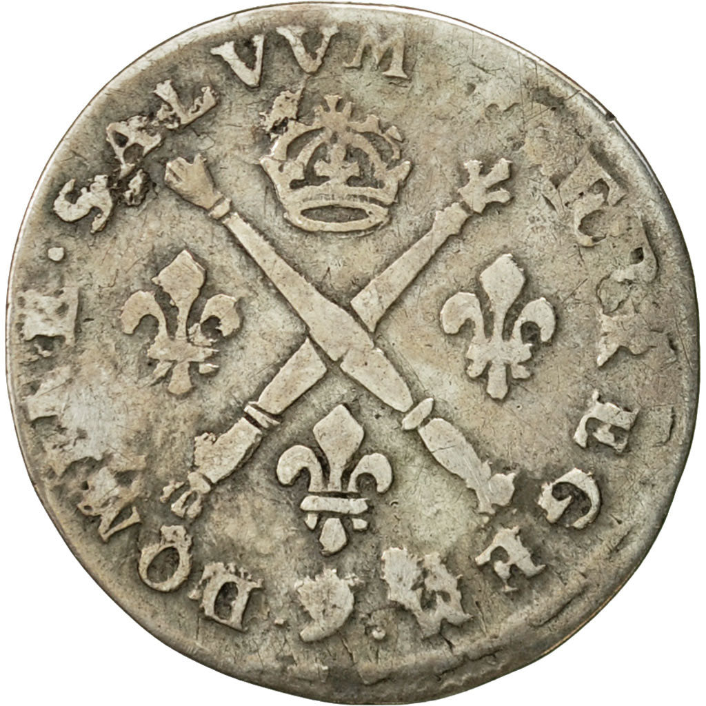Moneta, Francia, Louis XIV, 5 Sols aux insignes, 5 Sols, 1/16 ECU, 1702, Rennes