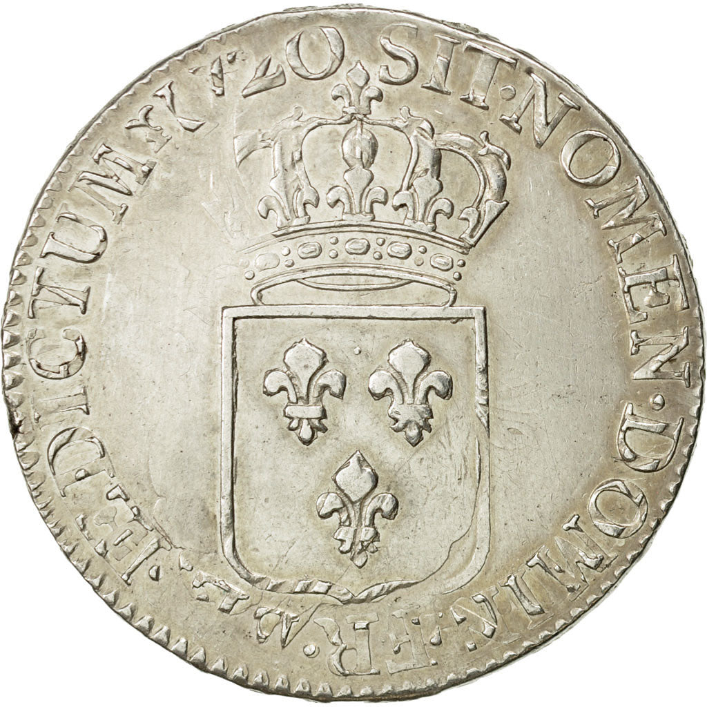 Frankreich, Louis XV, Écu de France, 1720, Caen, INEDIT, VZ, Silber, Gadoury:319