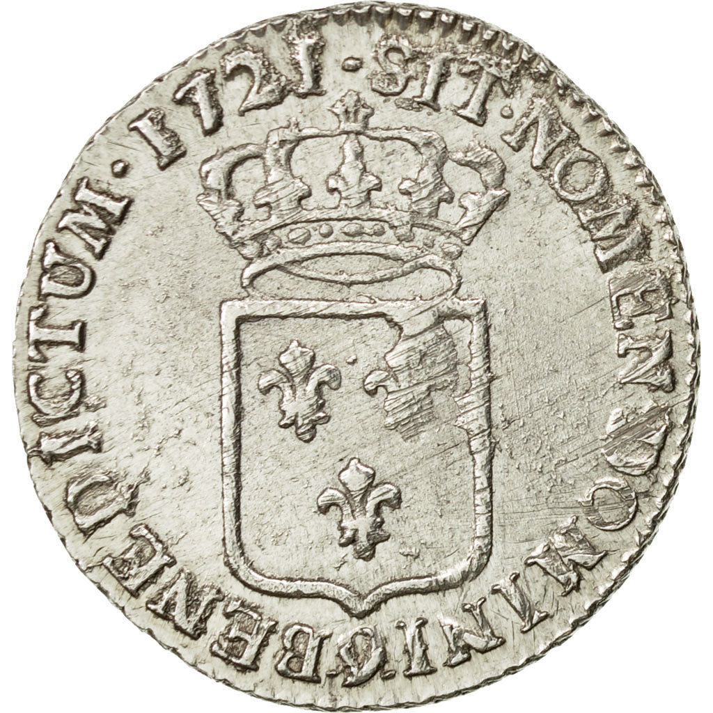 Münze, Frankreich, Louis XV, 1/3 Écu de France, 1/3 Ecu, 1721, Rennes, SS+