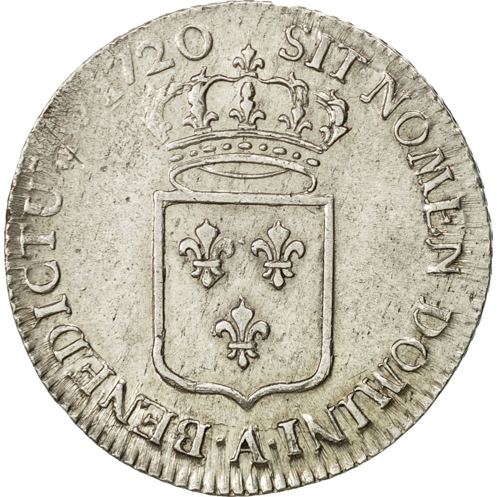 Coin, France, Louis XV, 1/3 Écu de France, 1/3 Ecu, 1720, Paris, AU(50-53)