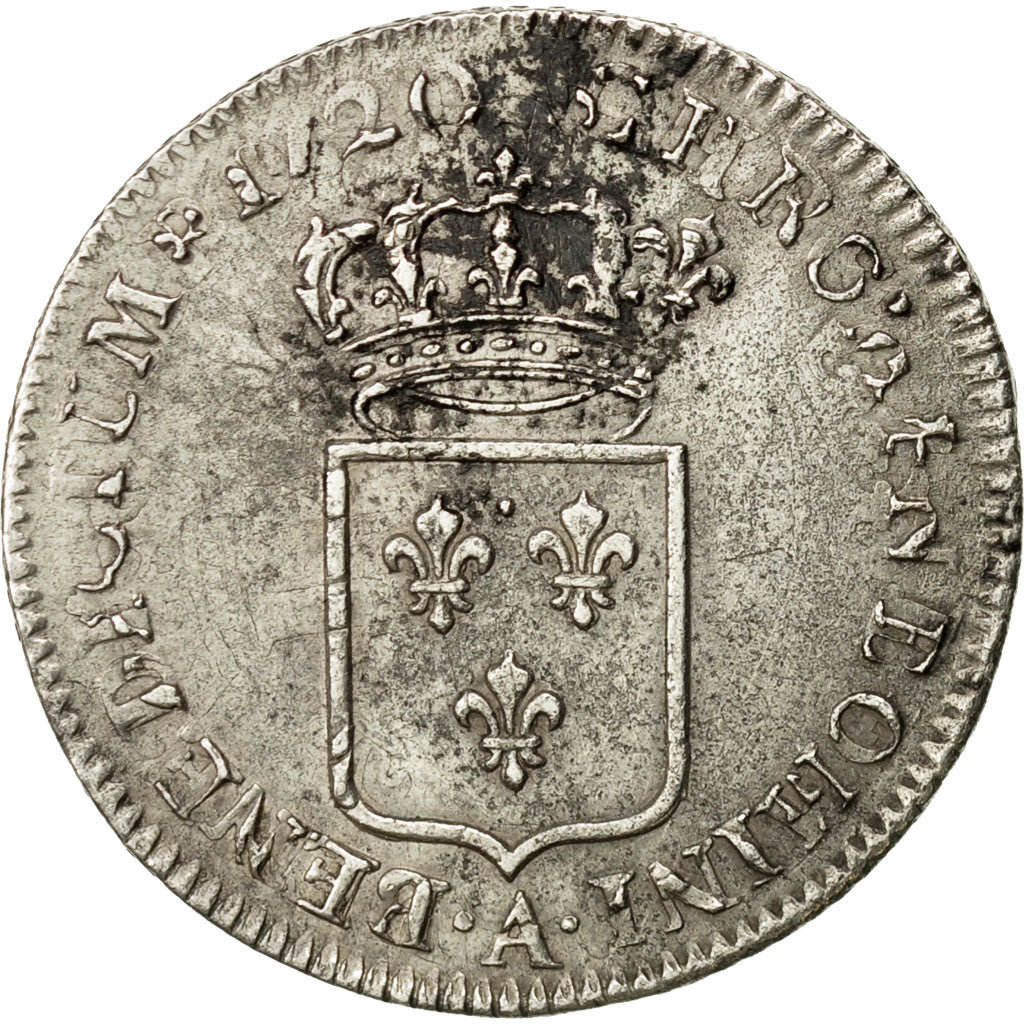Moneta, Francia, Louis XV, 1/3 Écu de France, 1/3 Ecu, 1720, Paris, BB+