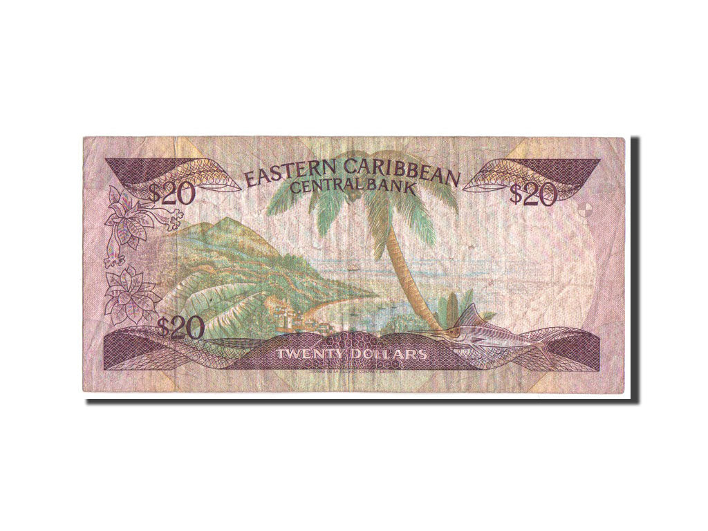 East Caribbean States, Dominica, 20 Dollars, Undated (1988-93), KM:24d1