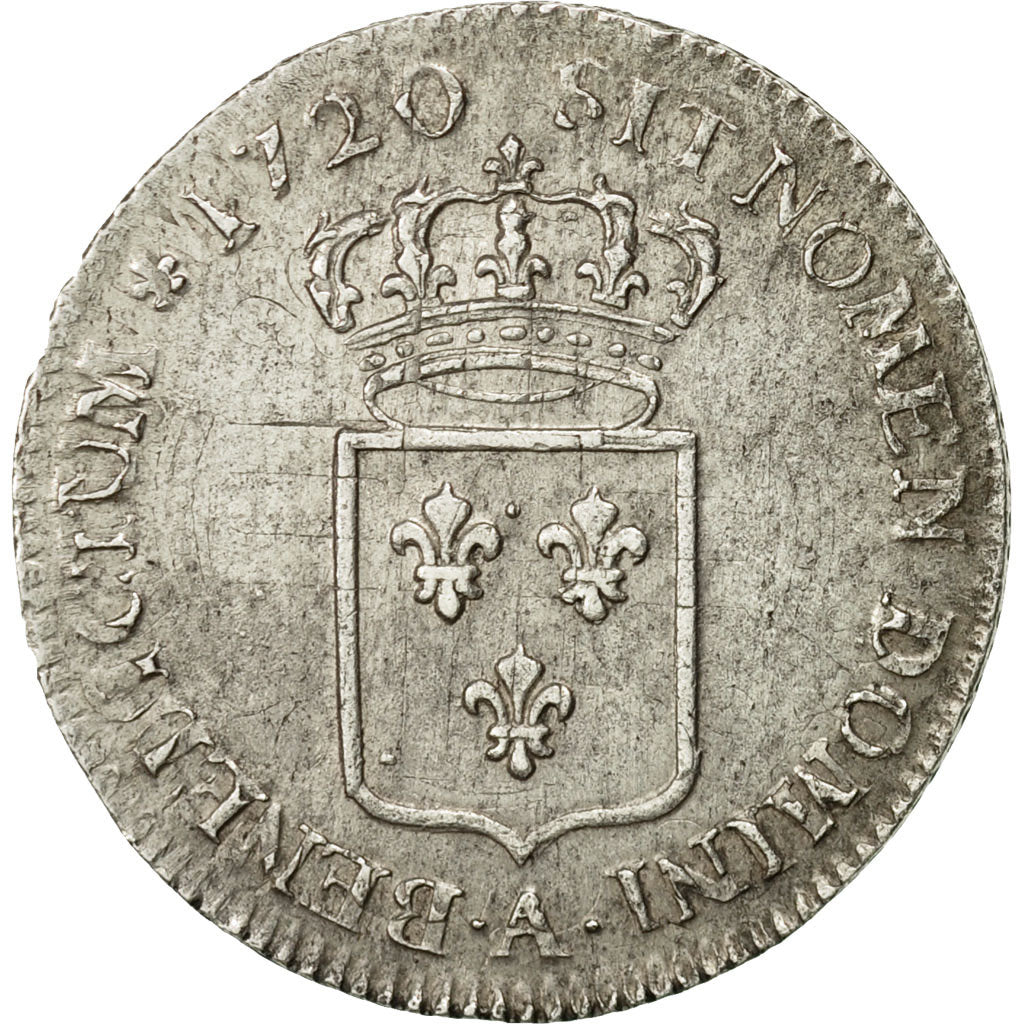 Coin, France, Louis XV, 1/3 Écu de France, 1/3 Ecu, 1720, Paris, AU(50-53)