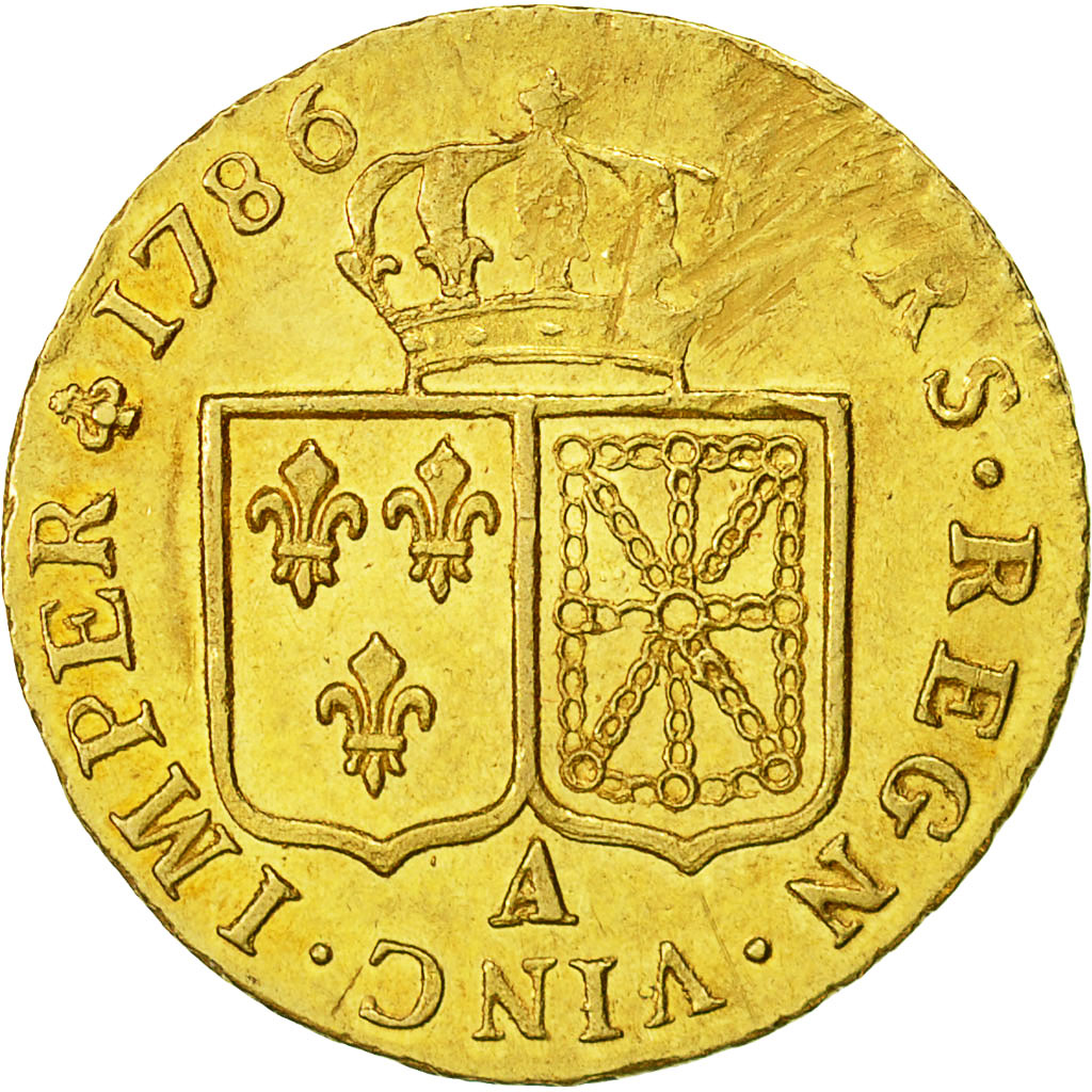 Moneta, Francia, Louis XVI, Louis d'or à la tête nue, Louis d'Or, 1786, Paris