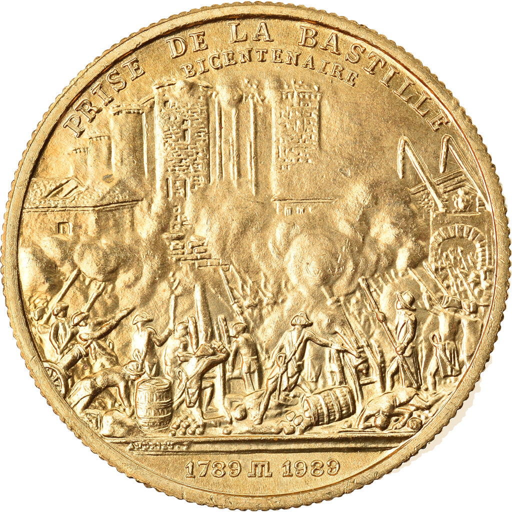 France, Medal, Bicentenaire de la Prise de la Bastille, History, 1989, MS(64)