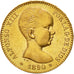 Coin, Spain, Alfonso XIII, 20 Pesetas, 1890, Madrid, AU(55-58), Gold, KM:693