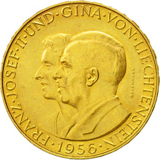 Moneda, Liechtenstein, Prince Franz Josef II, 25 Franken, 1956, EBC+, Oro, KM:15