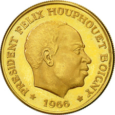 Monnaie, Ivory Coast, Félix Houphouët-Boigny, 25 Francs, 1966, SPL, Or, KM:3