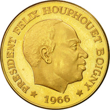 Moneta, Costa d’Avorio, Félix Houphouët-Boigny, 50 Francs, 1966, SPL, Oro