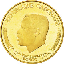 Gabón, Albert Bernard Bongo, 1000 Francs, 1969, SC, Oro, KM:6